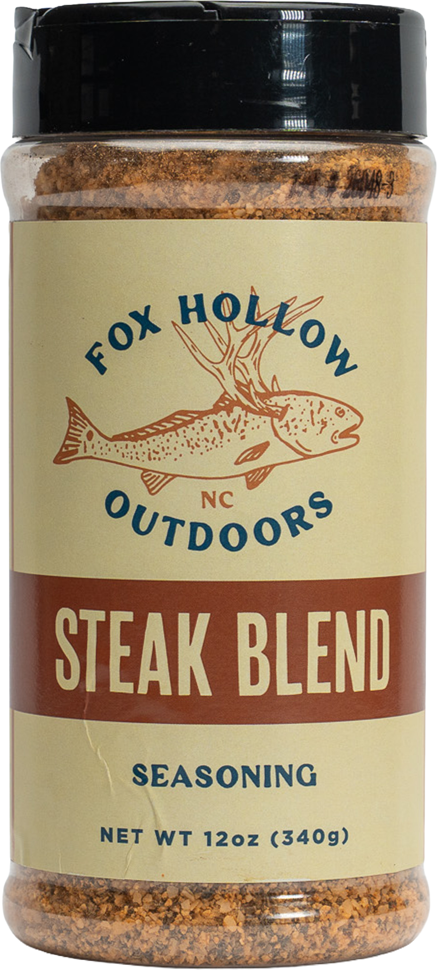 Fox Hollow Steak Blend seasoning, front of bottle