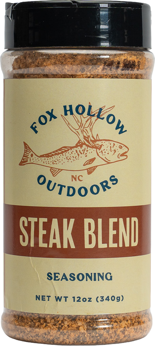Fox Hollow Steak Blend seasoning, front of bottle