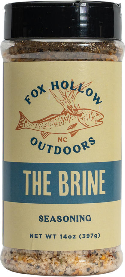 Fox Hollow The Brine seasoning, front of bottle